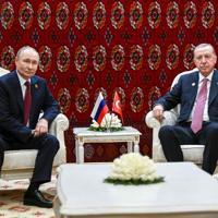 Erdoğan meets Putin in Turkmenistan