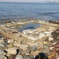Historic remains emerge in Kuşadası after heavy rains