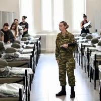 Greek army welcomes first female volunteers