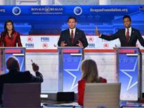 Second Republican debate kicks off - minus frontrunner Trump