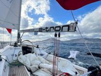 Athletic team breaks Türkiye tour sailing record using wind power