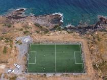 Mersin football field offers stunning backdrop for amateur matches