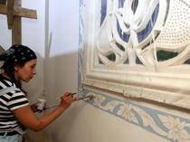 Historic mosque restored with authentic stone