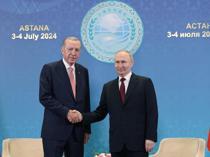 Erdoğan, Putin meet at Central Asian summit to boost energy, tourism ties