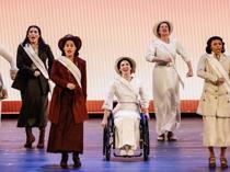 Tony-winning musical Suffs disrupted by chanting protesters