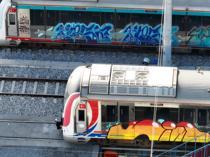 Graffiti art adorns Istanbul’s old trains