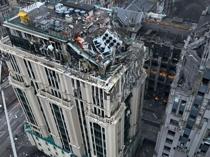 Russian missile barrage on Kiev kills one, cuts heating