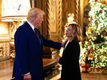 Italys Meloni pays surprise visit to Trump