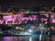 Antalya cliffs illuminated amid controversy
