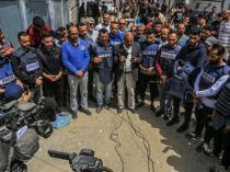 Gaza journalists demand protection on World Press Freedom Day