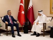 Turkish FM meets Qatari premier on sidelines of Doha Forum