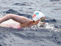 Bengisu Avcı takes on freezing swim in Italy to spotlight rapid glacier melt