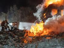 Russian strike on Kharkiv apartment block kills ten