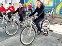 Students generate power by pedaling at Istanbul school
