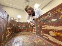 Türkiye begins restoration of wooden sarcophagi, historic textiles