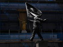 Banksy confirms behind new London statue of man blinded by flag