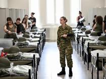 Greek army welcomes first female volunteers