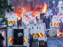 Northern Irish police use water cannon on second night of protests