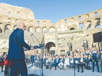 Rome’s Colosseum hosts landmark Troy exhibition