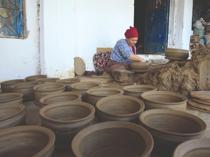 Local women turn volcanic rock into durable cookware