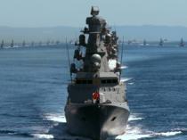 Turkish warships parade in Bosphorus to mark key victory
