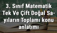 3. Sınıf Matematik Tek Ve Çift Doğal Sayıların Toplamı konu anlatımı