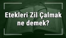 Etekleri Zil Çalmak ne demek? Etekleri Zil Çalmak deyiminin anlamı ve örnek cümle içinde kullanımı (TDK)