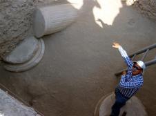 Huge old columns found underground in ancient city of Laodicea