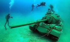 45 tonluk tank dalış turizmi için batırıldı 45 tonluk tank dalış turizmi için batırıldı