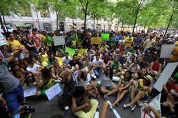 Turks, Greeks, Brazilians join in protests in US