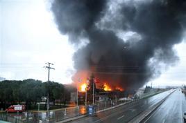 Fire breaks out in factory in Marmara province