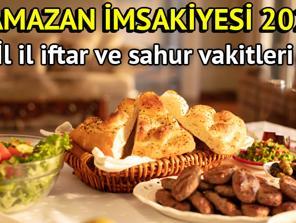 İFTAR VAKİTLERİ 2024 RAMAZAN İMSAKİYESİ 30 MART CUMARTESİ | Bugün iftar saat kaçta, iftara kaç dakika kaldı İl il iftar vakti ve sahur (imsak) saati 2024