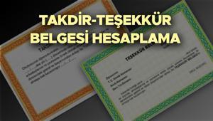 TAKDİR TEŞEKKÜR HESAPLAMA 2024 | Takdir ve teşekkür belgesi kaç puanla alınır? İşte Milli Eğitim Bakanlığı takdir -  teşekkür belgesi ortalama puan bilgisi!