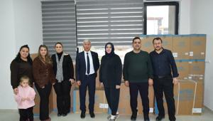 Manisa'da hayırseverlerden ilkokula klima desteği  