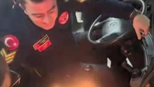 İtfaiyenin baş şoförüne endişelendiren doğum günü kutlaması