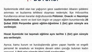 Tunceli'de 4 ilçede eğitime 'kar' engeli
