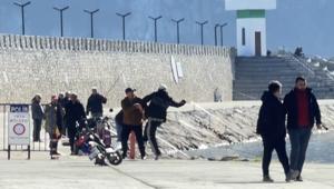 Limanda balıkçıların kavgası kamerada