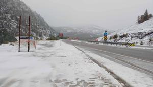 Alacabel mevkisine kar yağdı 