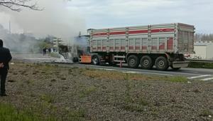 Ordu'da TIR yangını 