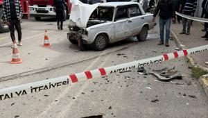 Sürücü ve eşi kazada yaralandı