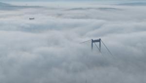  İstanbul'da etkili olan sis havadan görüntülendi 