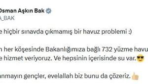 Bakan Bak’tan Marmaris Belediyesi'ndeki havuz sorununa tepki