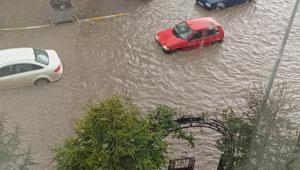 Çankırı'da sağanak yağış hayatı olumsuz etkiledi 