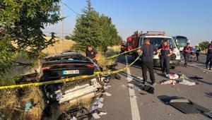 Gurbetçi ailenin otomobili takla attı: 3 ölü, 1 yaralı