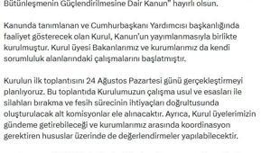 'Terörsüz Türkiye' kurulu ilk toplantısını 24 Ağustos'ta yapacak
