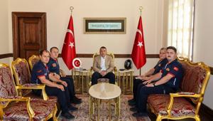 Bilecik Valisi Sözer itfaiye personelini kabul etti