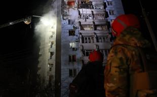 Russian barrage hits homes across Ukraine, killing 5