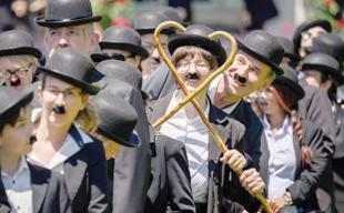 Hundreds of Charlie Chaplin lookalikes gather in Switzerland