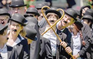Hundreds of Charlie Chaplin lookalikes gather in Switzerland