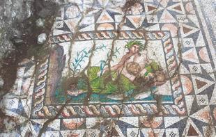 Rare river god mosaic uncovered at Aspendos